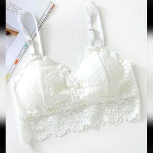 White Lace Bralette with Adjustable Straps